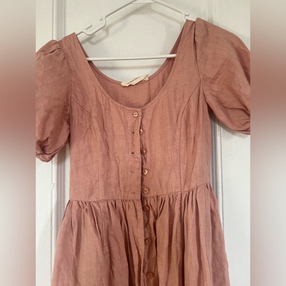 Of her own kind linen Maeve dress in pink size xs - Picture 5 of 10